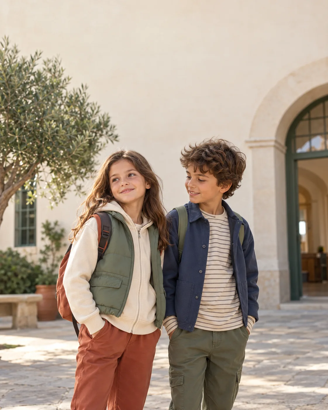 Mediterranean autumn schoolmates
